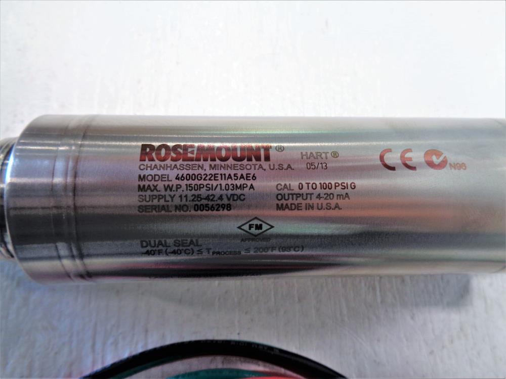 Rosemount 4600 Oil & Gas Panel Pressure Transmitter 4600G22E11A5AE6